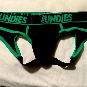 CheapUndies Green Exposed Sport Mesh Jockbrief- XL